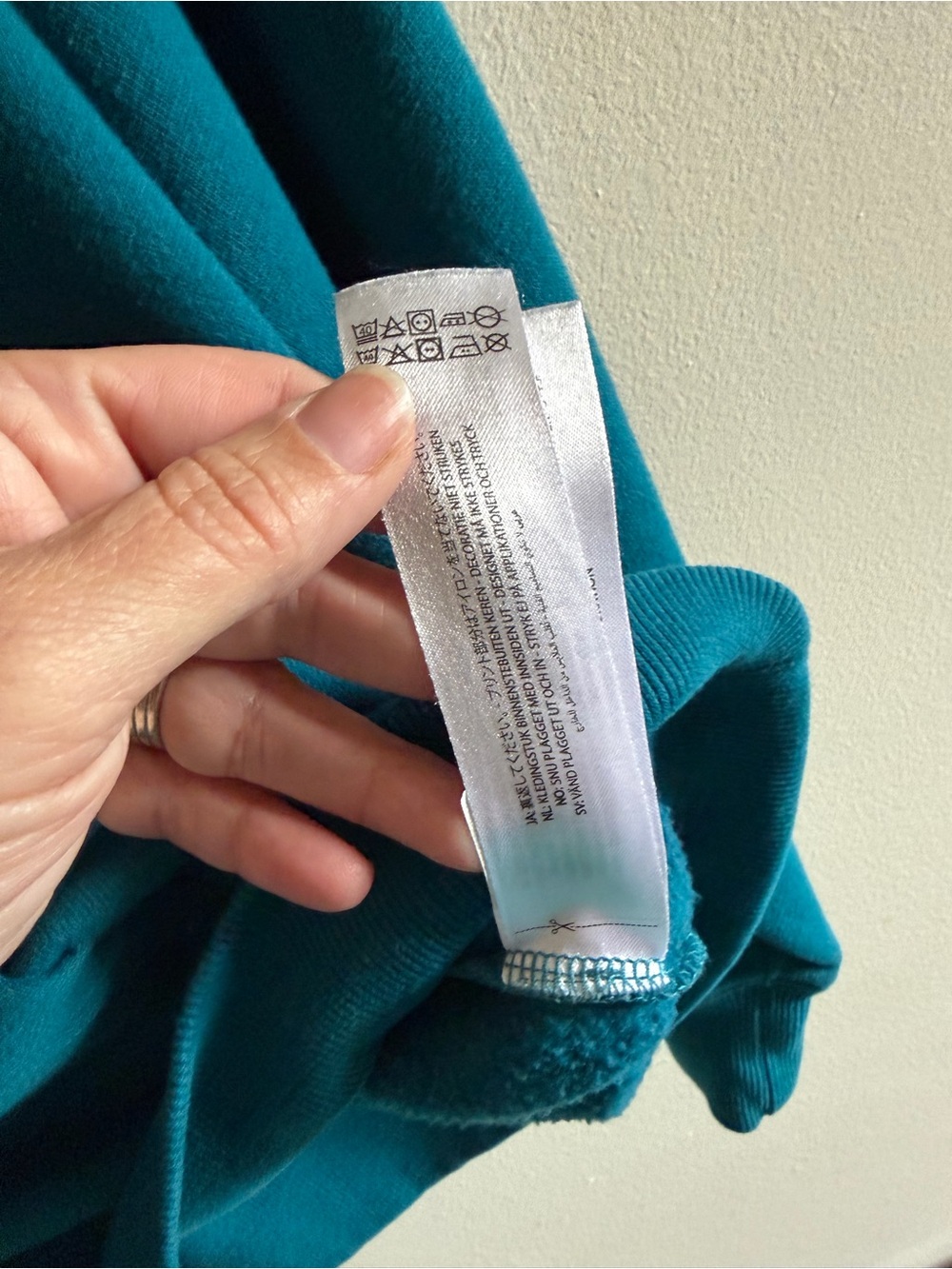 Women’s Teal Hooded Sweatshirt - Teal XL - Picture 8 of 14